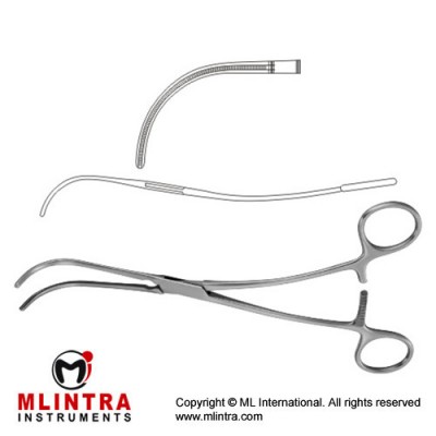 DeBakey-Bahnson Atrauma Aneurysm Clamp Stainless Steel, 24.5 cm - 9 3/4"